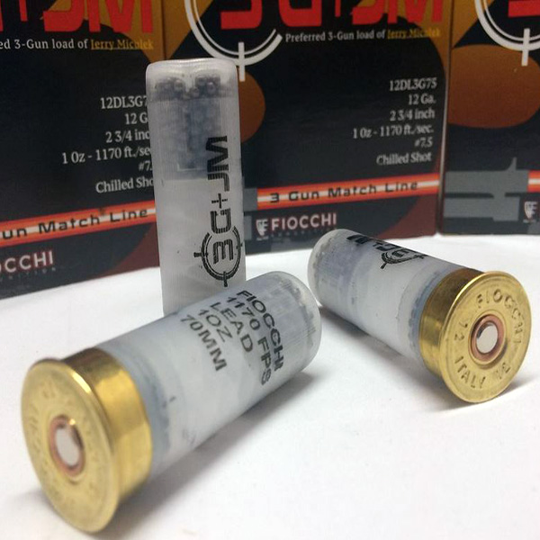 Fiocchi 3 Gun Match 12 ga #7.5 Chilled 12DL3G75 250 rnd/case